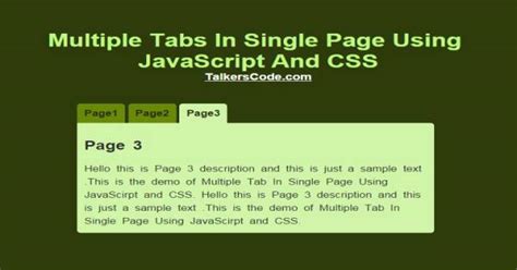Image result for Multiple Pages in One HTML File