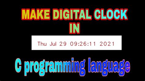 Image result for Digital Clock C Program
