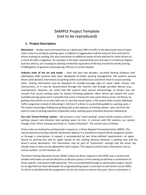 Image result for Project Format Sample