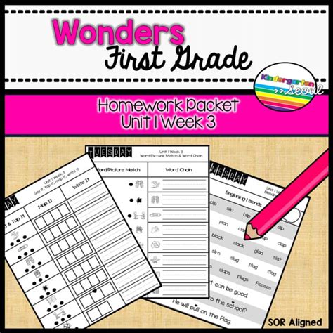 Toradh íomhá ar Week 1 First Grade Homework