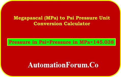 MPA Unit Conversion Table に対する画像結果