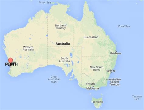 Image result for Perth On World Map