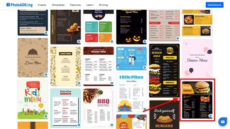 Image result for DIY Menu Design