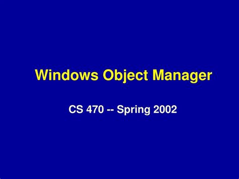 Image result for Object Manager Windows