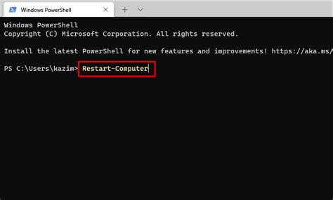 Toradh íomhá ar Restart Computer Windows 11