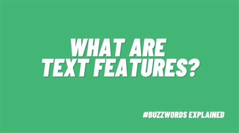 Image result for Text Features Definition