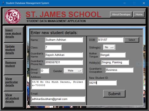 Student Database Management System Free Download に対する画像結果