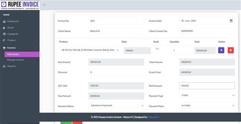 Image result for Invoice Print PHP Source Code