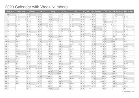 Image result for WeekKalender 2020