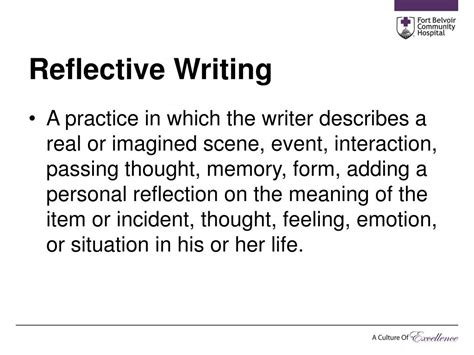Résultat d’images pour Reflective Writing Definition