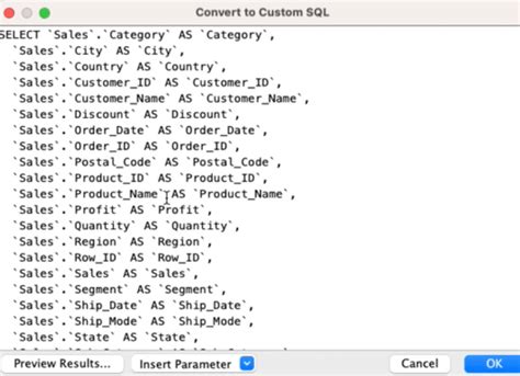 Image result for SQL Table Creation Tableau