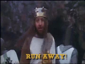Image result for Monty Python Run Away