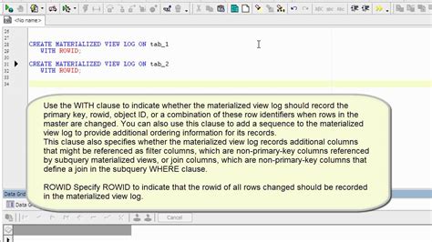 Toradh íomhá ar Oracle Materialized View
