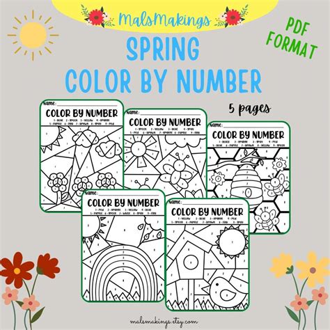 Spring Color By Number に対する画像結果