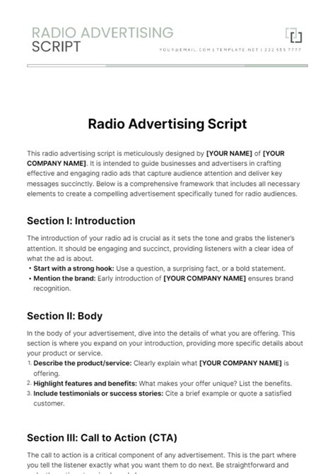 Toradh íomhá ar Radio Script Template