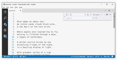 Toradh íomhá ar New Line Visual Studio Code