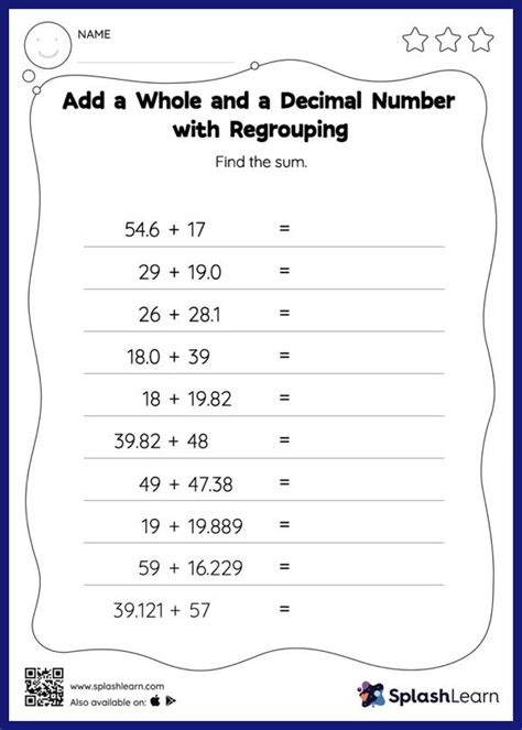 Image result for Whole Number Addition Worksheet