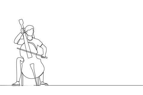 Toradh íomhá ar Simple Line Drawing of Cello
