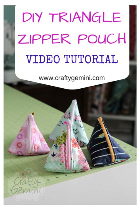 Image result for How to Make a Triangle Zip Purse