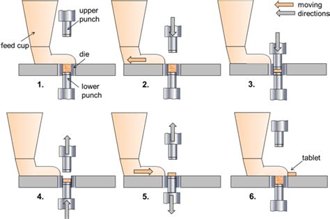 Image result for Tablet Compression Process Diagram