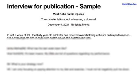 Toradh íomhá ar Transcript of a Celebrity Interview