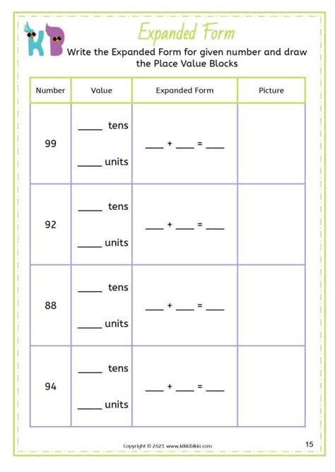 Image result for Free Expanded Form Worksheets