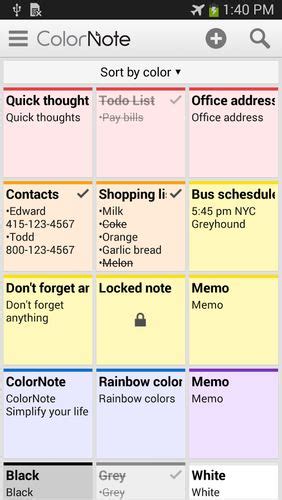 Toradh íomhá ar ColorNote vs ColorNote Notepad Notes