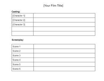 Image result for Empty Script Template for Documentary