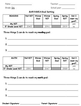 Image result for Math Goals Sheets for 5th Graders