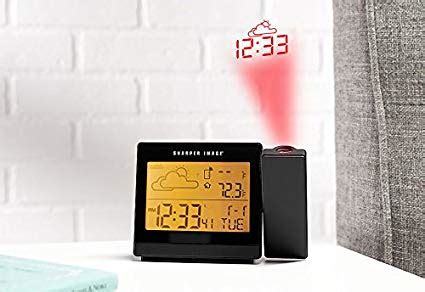 Toradh íomhá ar Sharper Image Weather Clock Projection