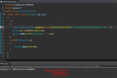 Toradh íomhá ar Readline in Java