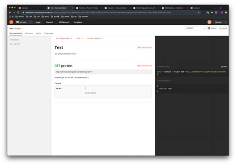 Postman Documentation Example に対する画像結果