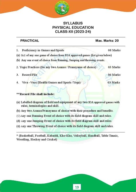 HBSE Syllabus Class 12 Physical Education に対する画像結果