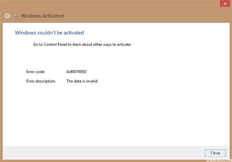 Image result for Windows 1.0 Update Error Code 0X8007000d