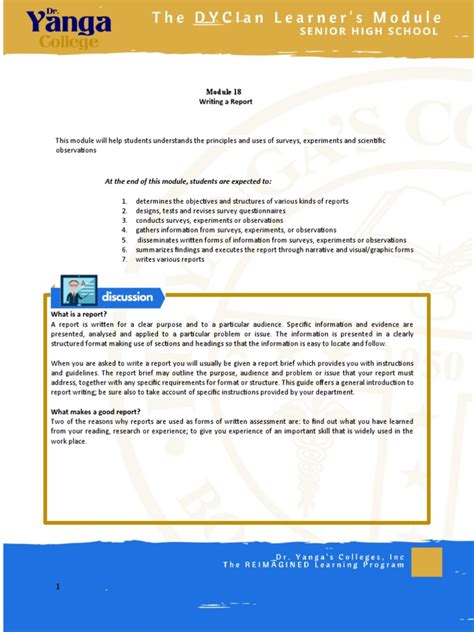 Image result for Module Report Format