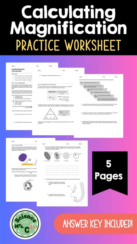 Image result for Calculating Magnification Worksheet