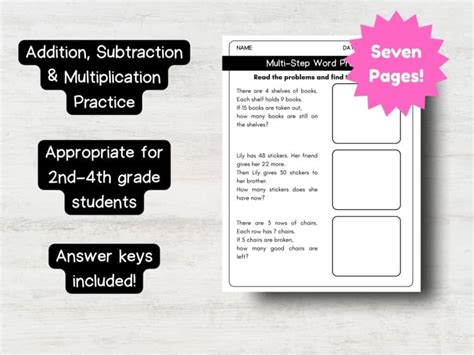 Image result for 4th Grade Multi-Step Math Problems