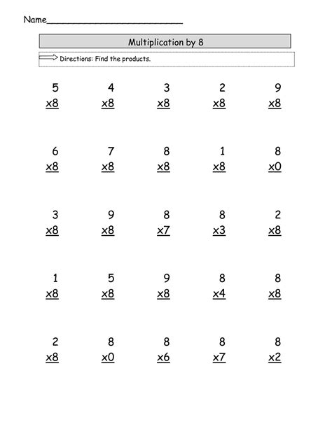 Worksheets for Class 8 Multiplication に対する画像結果
