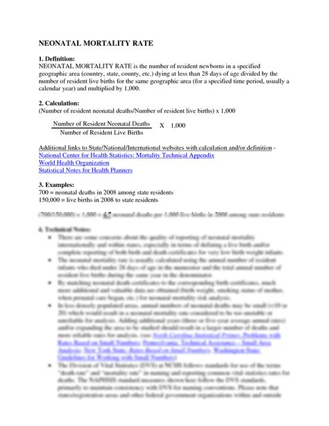 Neonatal Mortality Rate Formula に対する画像結果
