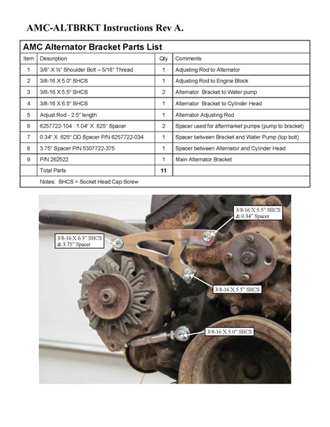 AMC 360 Alternator Bracket に対する画像結果