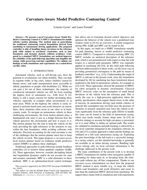 Image result for Model Predictive Contouring Control Error