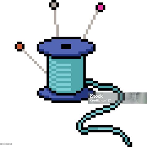 Image result for Spool of Thread Pixel Grid
