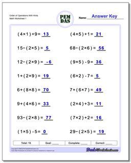 Image result for Order of Operations Multi-Step Worksheets