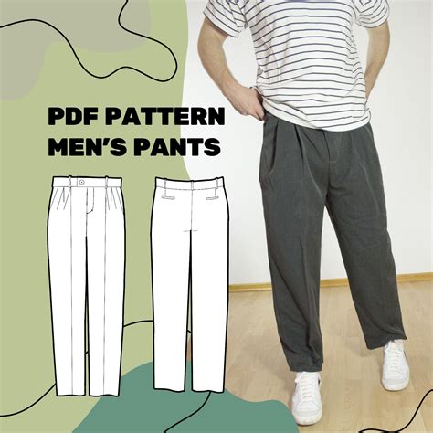 Men Pants Pattern に対する画像結果