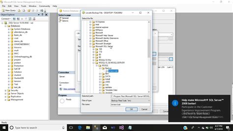 Afbeeldingsresultaten voor Restore SQL Database From Bak File