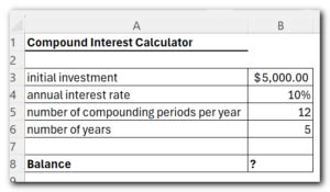 Image result for Compounded Return Excel