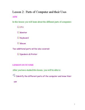 Image result for Computer Basics Lesson 1