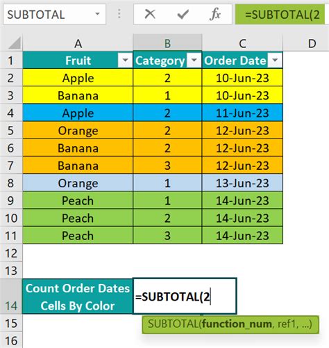 Image result for How to Count Cell with Fill Color