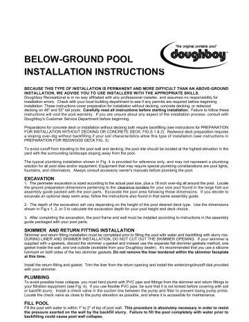 Toradh íomhá ar Above Ground Pool Installation Instructions