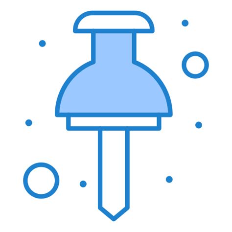Toradh íomhá ar Blue Color Push Pin Icon